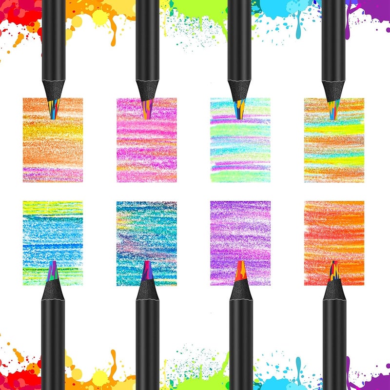 Hapikalor 8-Color Rainbow Colored Pencils for Adult Coloring Books, Aesthetic Drawing Pencils, Jumbo Coloring Pencil, Art Supplies for Adults, Cute Art Kit Fun Color Pencil Set, Gifts for Kids - Image 1